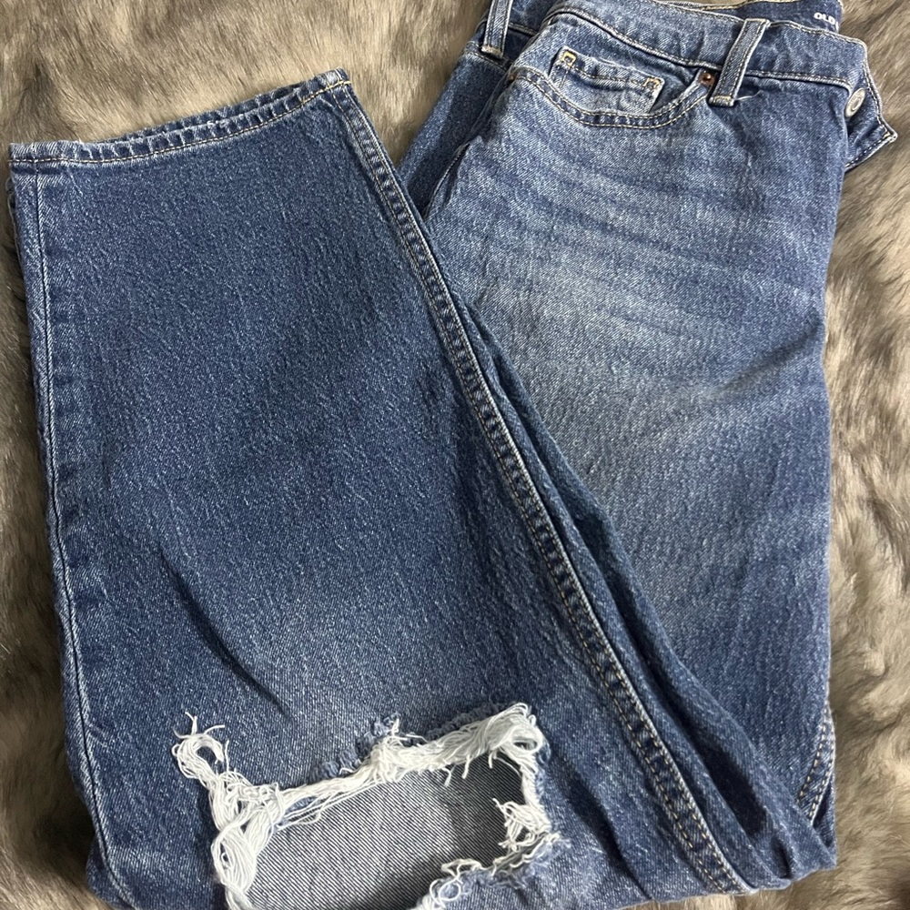 Old Navy Mid-Rise Boyfriend Jeans - Classic Blue
